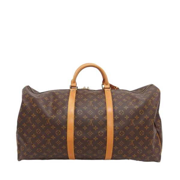 75787 2 Louis Vuitton Keepall Bandouliere 60 Monogram Bag Brown