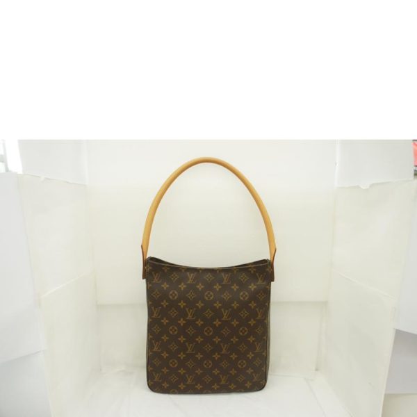 75848 2 Louis Vuitton Looping GM Monogram Handbag Brown