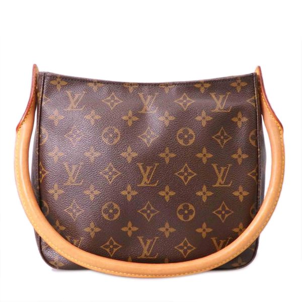 75855 1 Louis Vuitton Looping MM Monogram Shoulder Bag Brown