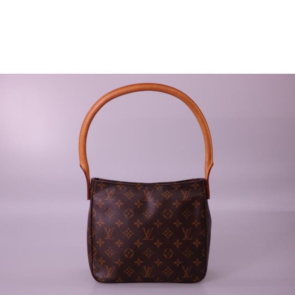 75855 3 Louis Vuitton Looping MM Monogram Shoulder Bag Brown