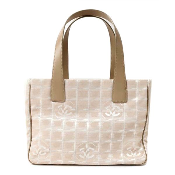 75867 1 Chanel New Travel Line Tote Bag Pink Beige