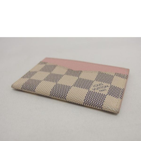 75868 3 Louis Vuitton Porte Carte Sampler Card Holder Damier Azur