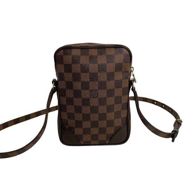 758k758 16244 4 Louis Vuitton Amazon Damier Leather Mini Shoulder Bag Brown