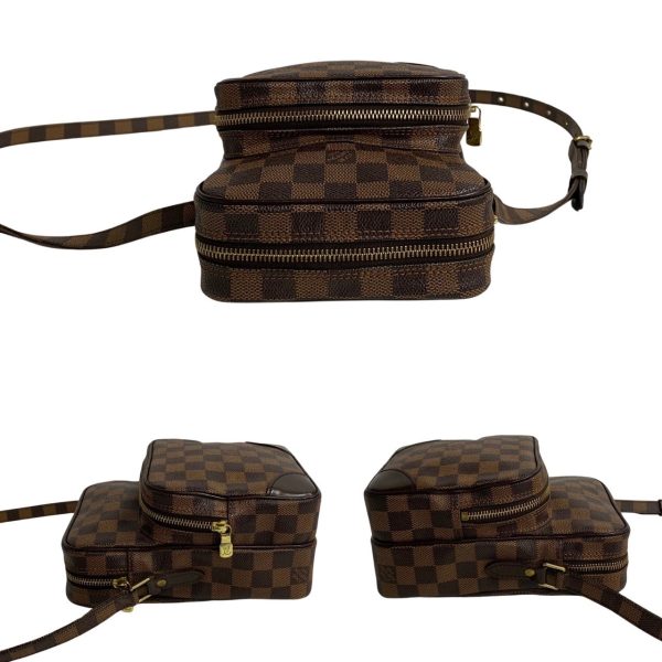 758k758 16244 5 Louis Vuitton Amazon Damier Leather Mini Shoulder Bag Brown