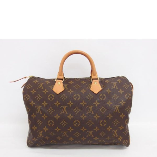 75909 2 Louis Vuitton Speedy 35 Monogram Handbag Brown