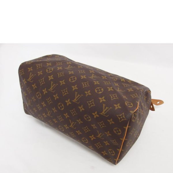 75909 3 Louis Vuitton Speedy 35 Monogram Handbag Brown