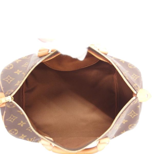 75909 6 Louis Vuitton Speedy 35 Monogram Handbag Brown