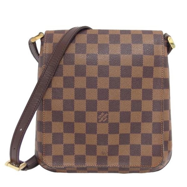 75947 1 Louis Vuitton Musette Salsa Long Shoulder Damier Ebene Bag Brown