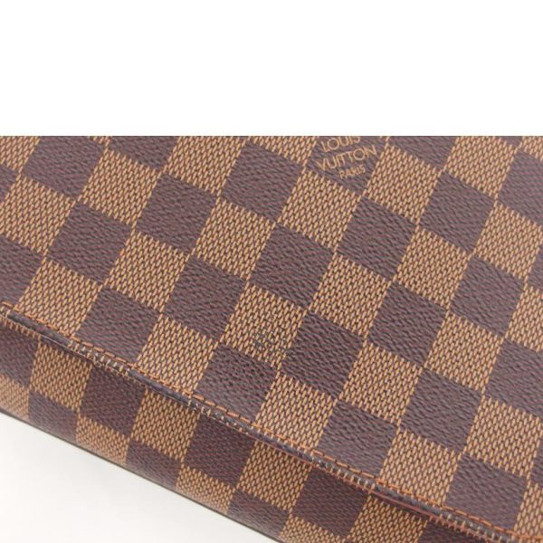 75947 11 Louis Vuitton Musette Salsa Long Shoulder Damier Ebene Bag Brown