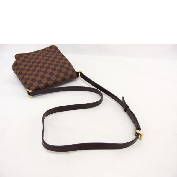 75947 4 Louis Vuitton Musette Salsa Long Shoulder Damier Ebene Bag Brown