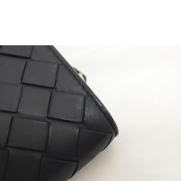 75961 10 BOTTEGA VENETA Intrecciato Leather Clutch Bag Black