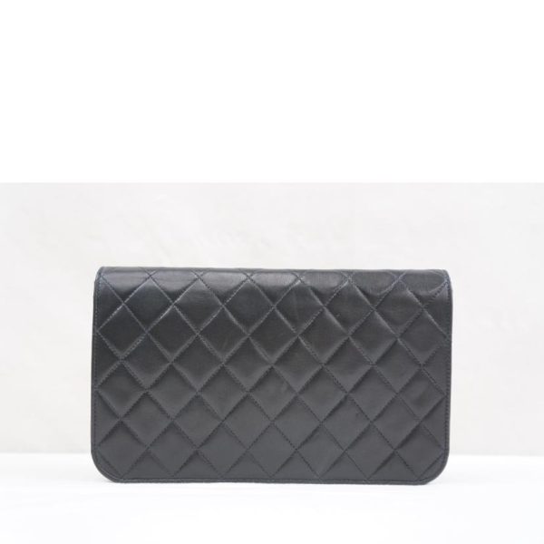 75984 2 Chanel Matelasse Push Lock Chain Shoulder Bag Black