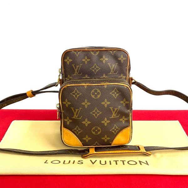 759k759 19961 1 Louis Vuitton Amazon Monogram Leather Mini Shoulder Bag Brown