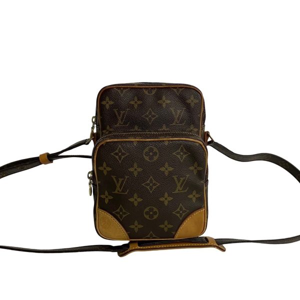 759k759 19961 3 Louis Vuitton Amazon Monogram Leather Mini Shoulder Bag Brown