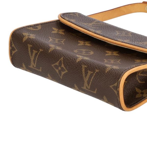 76067 3 Louis Vuitton Pochette Florentine Monogram Clutch Bag Brown