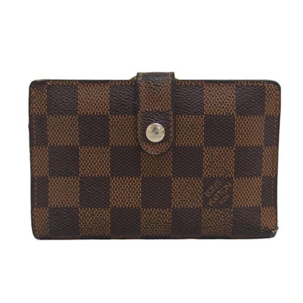 76074 1 Louis Vuitton Viennois Wallet Damier Ebene Brown