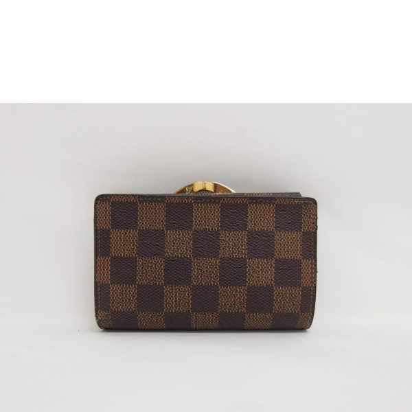 76074 2 Louis Vuitton Viennois Wallet Damier Ebene Brown