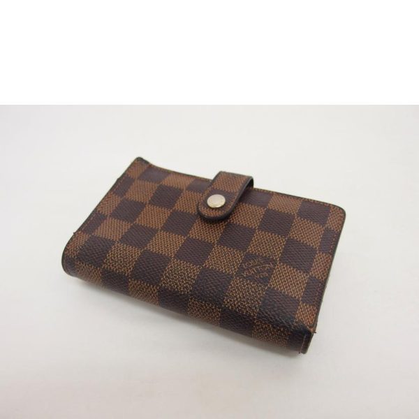 76074 3 Louis Vuitton Viennois Wallet Damier Ebene Brown