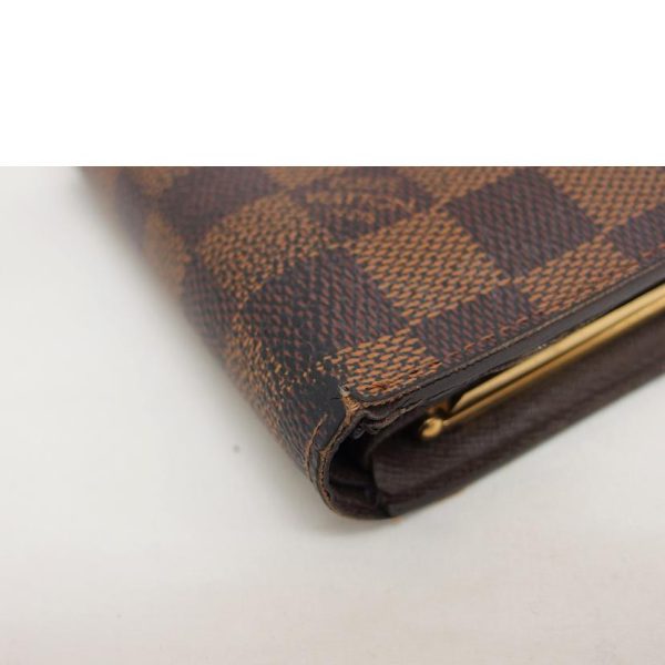 76074 9 Louis Vuitton Viennois Wallet Damier Ebene Brown