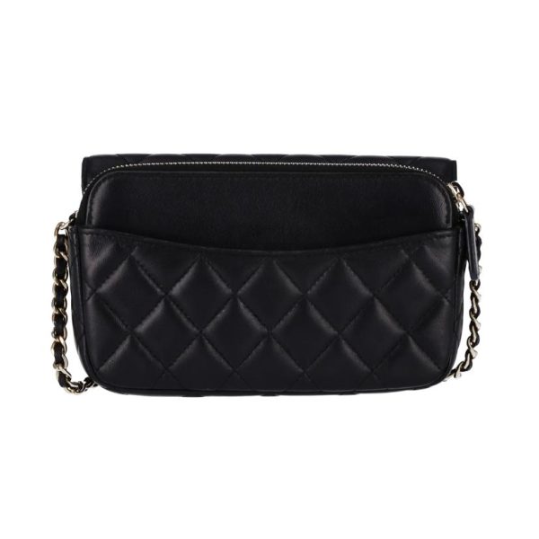 76106 2 Chanel Matelassé Mini Chain Shoulder Wallet