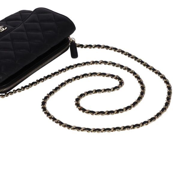 76106 4 Chanel Matelassé Mini Chain Shoulder Wallet