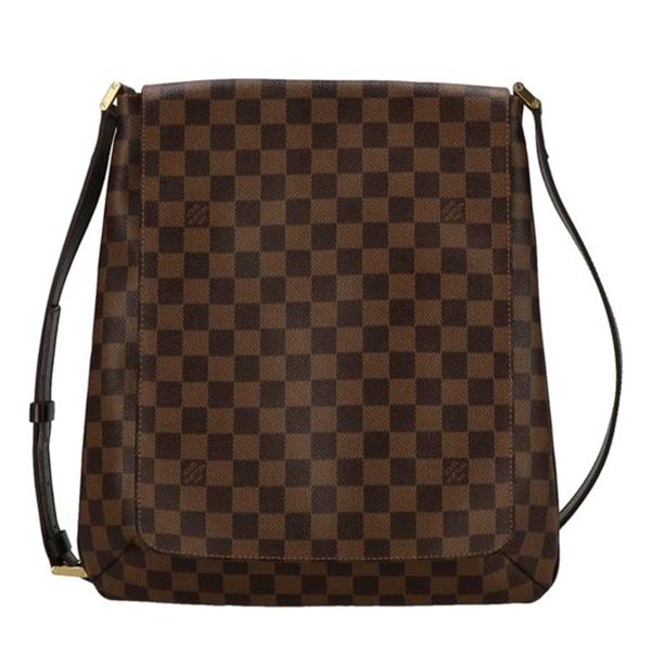 76166 1 Louis Vuitton Musette Salsa Long Shoulder Damier Handbag Ebene Brown