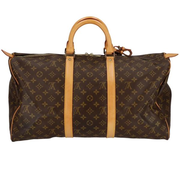 76203 2 Louis Vuitton Keepall 50 Monogram Handbag Brown