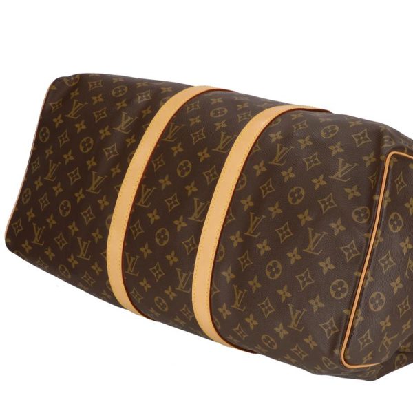 76203 3 Louis Vuitton Keepall 50 Monogram Handbag Brown