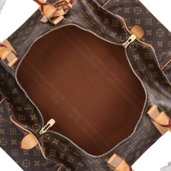 76203 5 Louis Vuitton Keepall 50 Monogram Handbag Brown