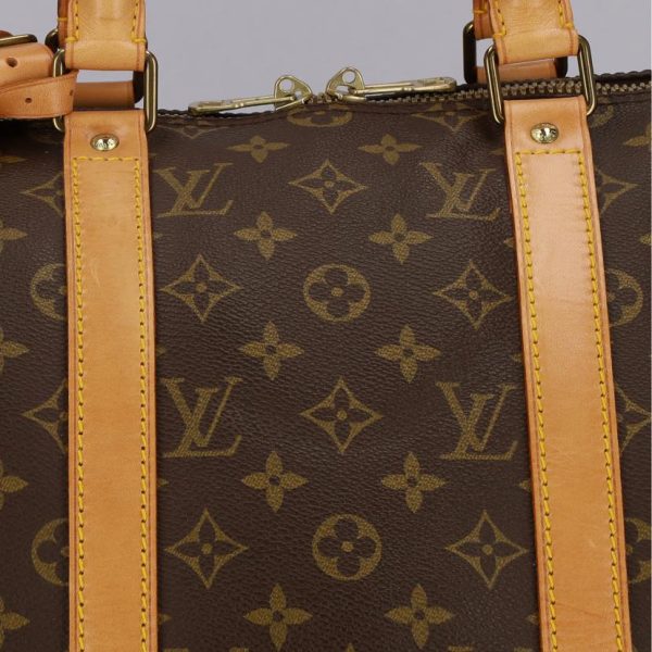 76203 7 Louis Vuitton Keepall 50 Monogram Handbag Brown