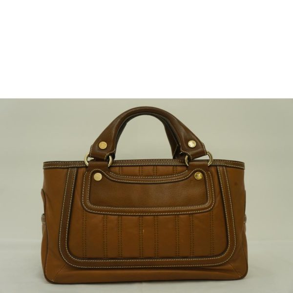 76205 2 Celine Boogie Bag Leather Brown