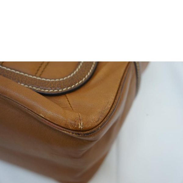 76205 8 Celine Boogie Bag Leather Brown