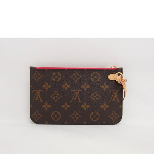 76227 2 Louis Vuitton Neverfull PM Pouch Monogram Brown