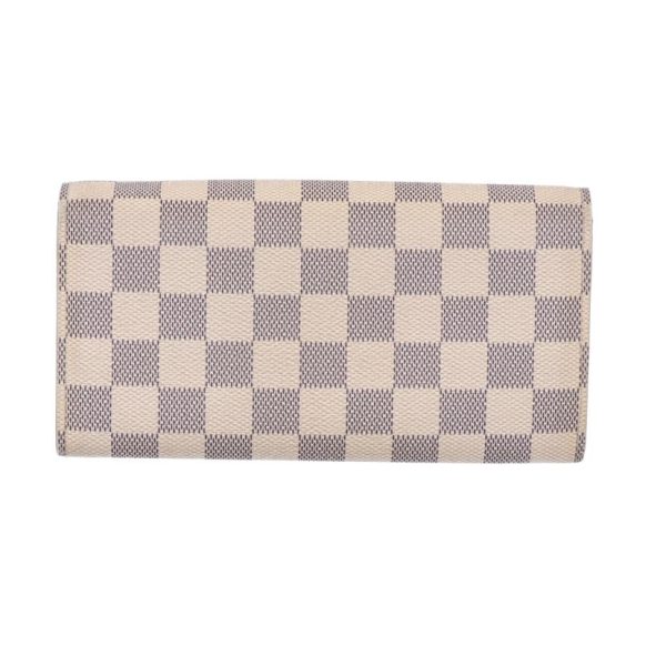 76255 2 Louis Vuitton Portefeuil Sala Damier Azur Wallet Brown