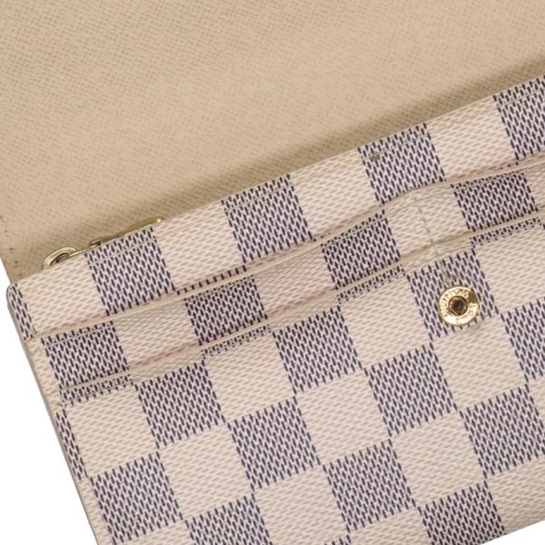 76255 8 Louis Vuitton Portefeuil Sala Damier Azur Wallet Brown