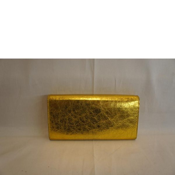 76267 2 Balenciaga Paper Long Wallet Gold