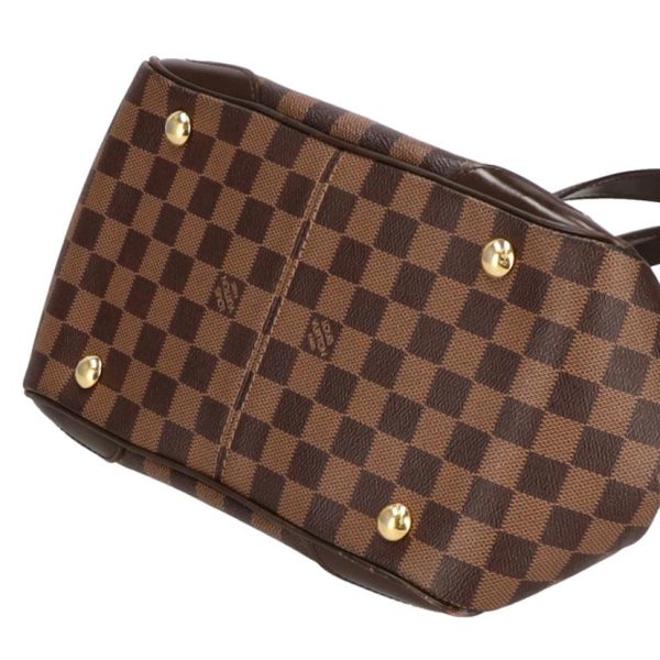 76296 3 Louis Vuitton Verona PM Damier Ebene Handbag Brown