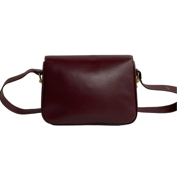 762k762 15875 4 Celine Horse Carriage Fittings Calf Leather Crossbody Bag Bordeaux