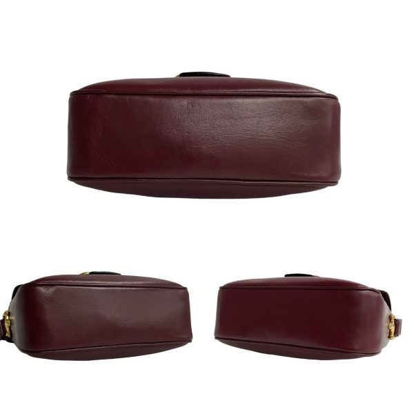 762k762 15875 6 Celine Horse Carriage Fittings Calf Leather Crossbody Bag Bordeaux