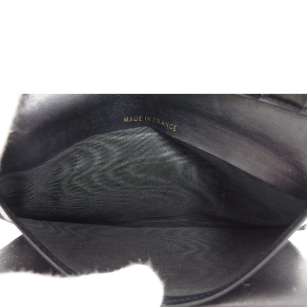 76322 6 Chanel Cocomark Caviar Bi Fold Wallet Bag Black