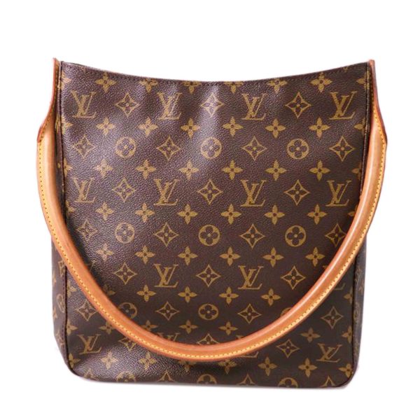 76333 1 Louis Vuitton Looping GM Monogram Shoulder Bag Brown