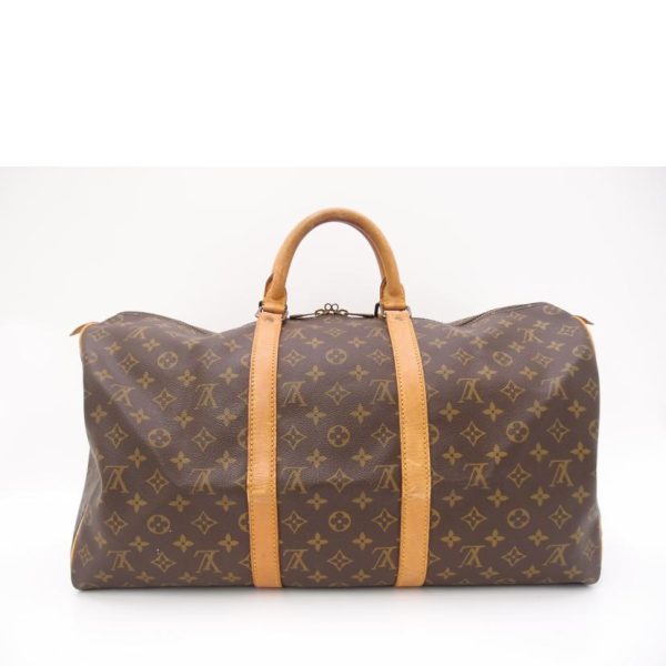 76371 2 Louis Vuitton Keepall 50 Monogram Bag Brown