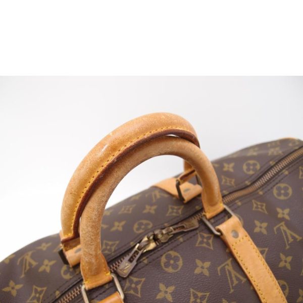 76371 4 Louis Vuitton Keepall 50 Monogram Bag Brown