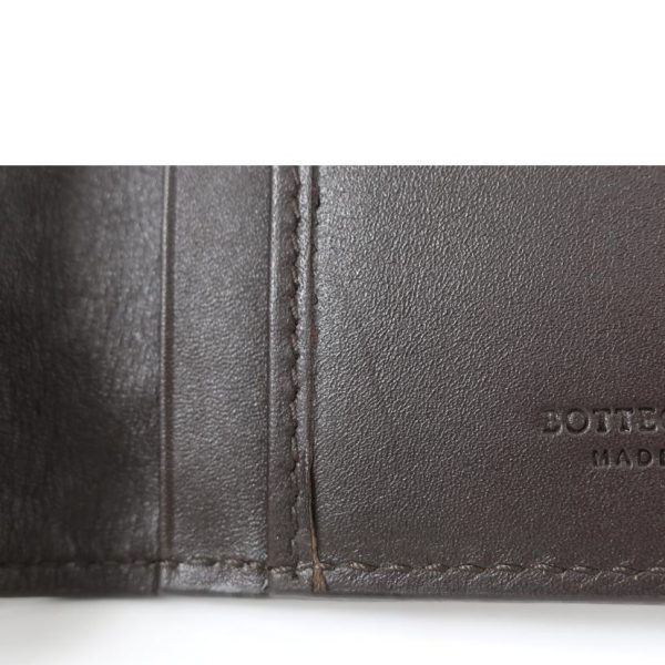 76390 6 Bottega Veneta Bifold Billfold Card Case Dark Brown