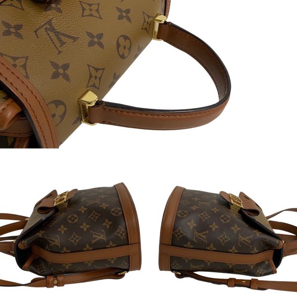 763k763 23006 6 Louis Vuitton Dauphine Monogram Leather Rucksack Backpack Brown