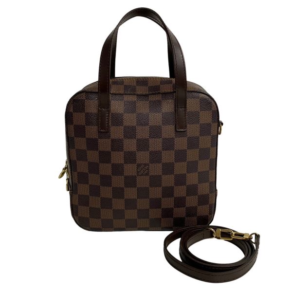 763k763 27695 4 Louis Vuitton SP Order Spontini Damier Leather 2way Bag Brown