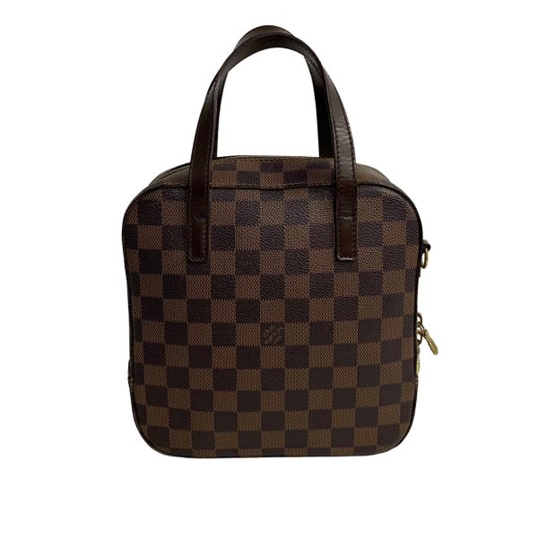 763k763 27695 6 Louis Vuitton SP Order Spontini Damier Leather 2way Bag Brown