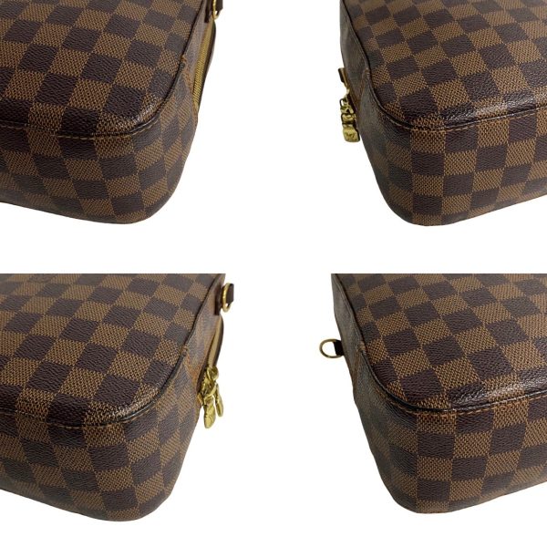 763k763 27695 9 Louis Vuitton SP Order Spontini Damier Leather 2way Bag Brown