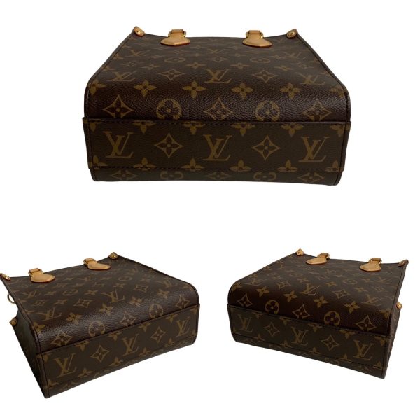 763k763 27705 8 Louis Vuitton Sac Pla BB Monogram Leather 2way Bag Brown