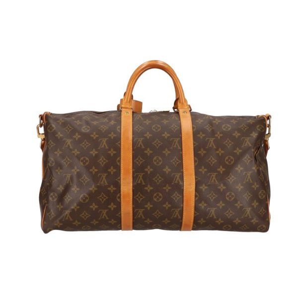 76401 2 Louis Vuitton Keepall 50 Bandouliere Monogram Bag Brown